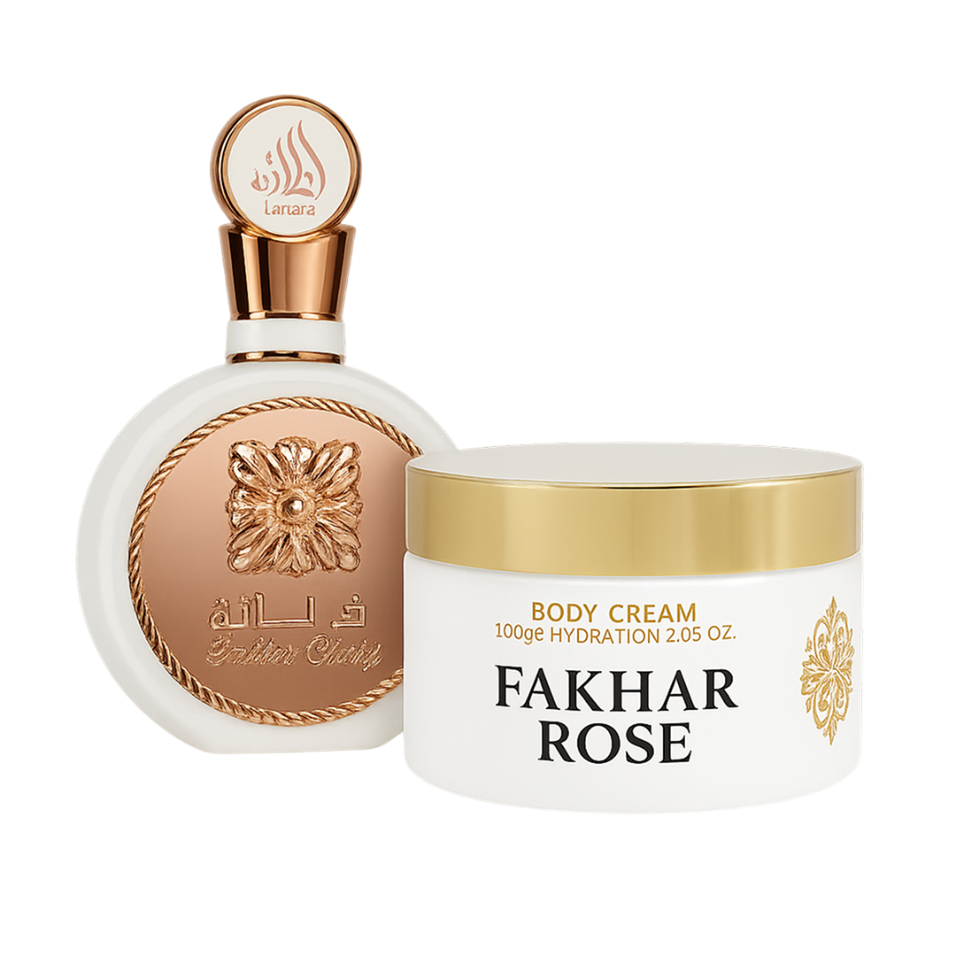 Fakhar Rose Lattafa EDP + Pasta Fakhar Rose 200g